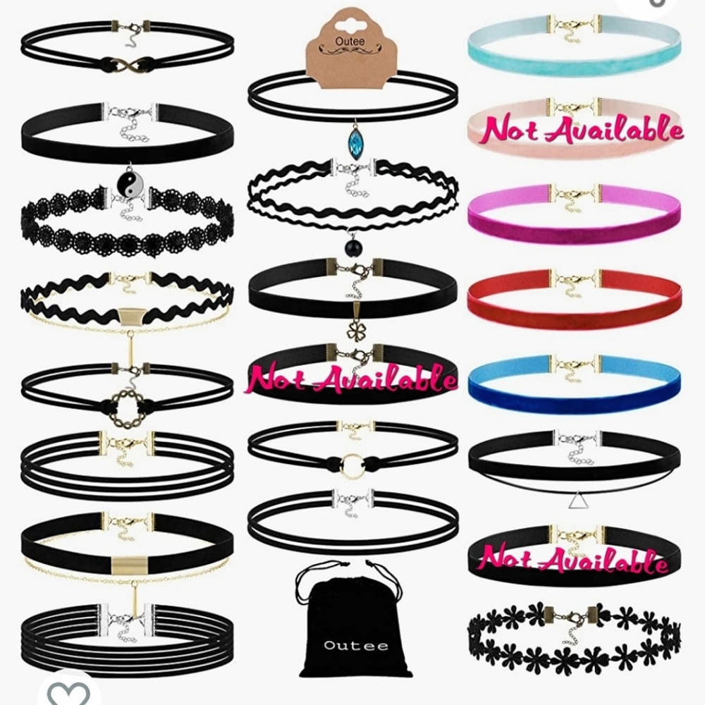 Cute Multiple Style Choker Necklaces BUNDLE